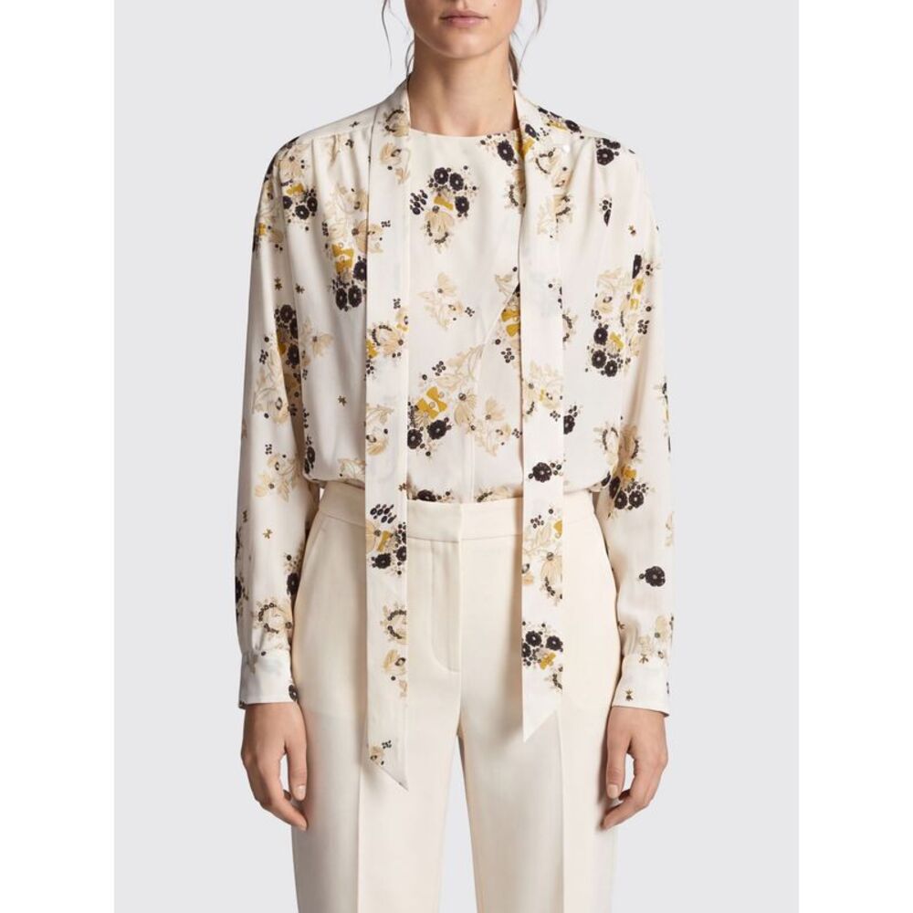 Isabel Marant Women Floral Silk Shirt Isabel Marant With Pussy-Bow Collar